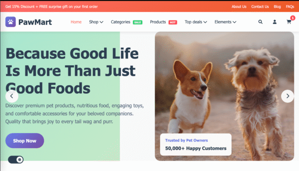 PawMart - Pet Shop Theme
